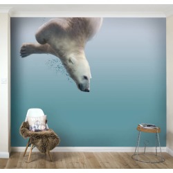 Arctic Polar Bear Self Adhesive Wallpaper Mural