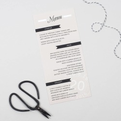 Kraft Stamp Wedding Menu Card