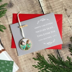 Personalised Christmas Keepsake Decoration Card
