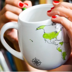 World Map Colour In Mug