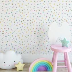 Multi Coloured Rainbow Drops Self Adhesive Wallpaper