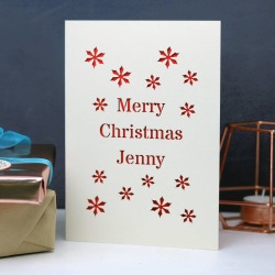 Personalised Christmas Papercut Card