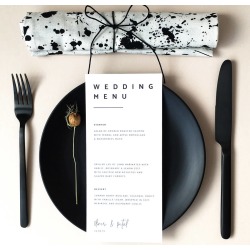Modern Type Wedding Menu