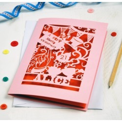 Personalised Papercut Unbirthday Card