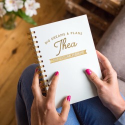 Personalised Student Future Career Gold Foil Notebook