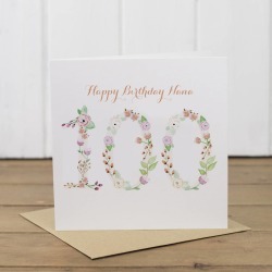 Personalised 100th Birthday Card