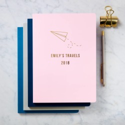 Personalised Gold Foil A5 Travel Notebook