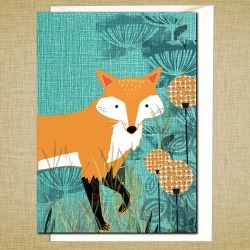 Young Fox Greetings Card