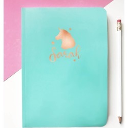 Personalised Unicorn Foil Cover Notebook