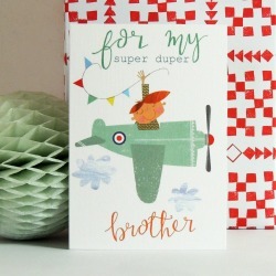 Aeroplane Brother Greetings Card