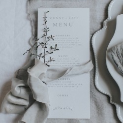 Spring Romance Menu Card