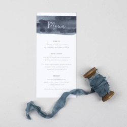 Waters Edge Wedding Menu Card