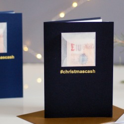 Hashtag Cash Personalised Cash Christmas Card Gold Foil