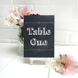 Chalkboard Table Number Or Name Cards
