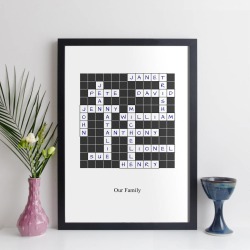 Personalised Traditional Crossword Print