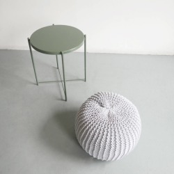 Hand Knitted Cord Pouf