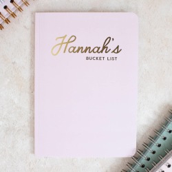 Personalised Bucket List Foil Notebook