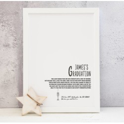 Personalised Graduation A4 Print And Poem