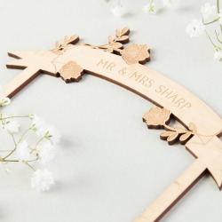 Wooden Wedding Cake Topper