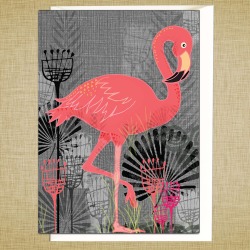 Flamingo Greetings Card