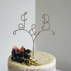 Personalised Arrow Initial Wire Wedding Cake Topper