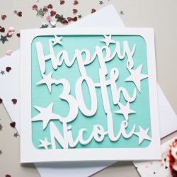 Personalised 30th Birthday Card