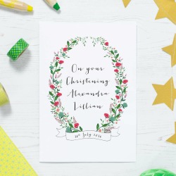 Personalised Christening Or Baptism Card