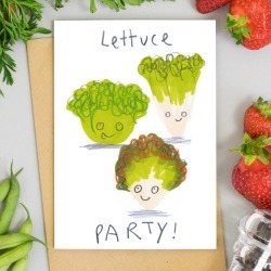 Lets Party Card Lettuce Party Card