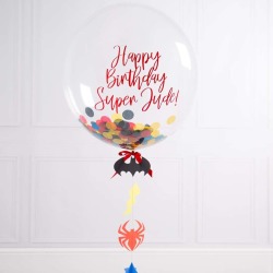 Personalised Birthday Superhero Bubble Balloon Personalised Birthday Superhero Bubble Balloon