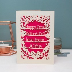 Personalised Papercut First Mother's Day Card