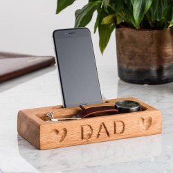 Personalised Wooden Desk Phone Holder