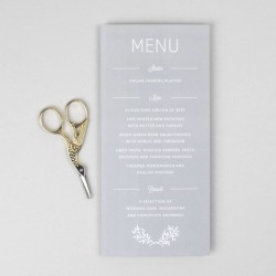 Perfect Day Wedding Menu Card