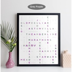 Personalised Favourite Things Crossword Print