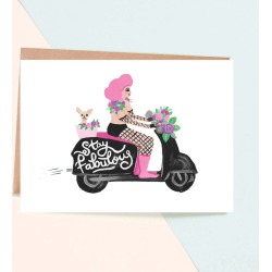 'Stay Fabulous' Biker Greeting Card