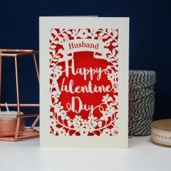 Personalised Papercut Valentine's Card