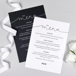 Kate Wedding Menu Cards