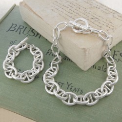 Chunky Interlinking Oval Sterling Silver Jewellery Set