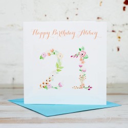 Personalised 21st Birthday Card