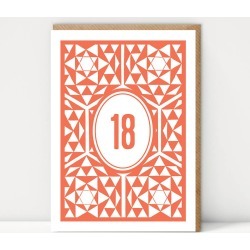 '18' Age Greetings Card