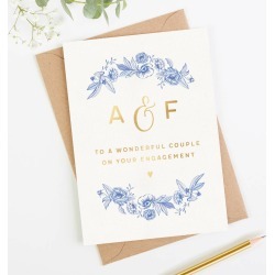Personalised Engagement Card Gold Foil