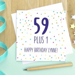Personalised 60th Birthday Card