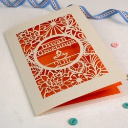 Papercut Diwali Card