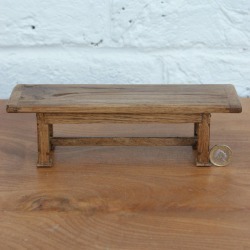 Jacobean Style Dolls House Mini Chunky Oak Dining Table