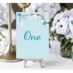 French Floral Table Numbers