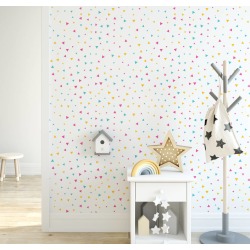 Multi Coloured Triangles Self Adhesive Wallpaper