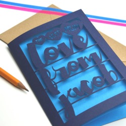 Personalised Papercut Mothers Day Card