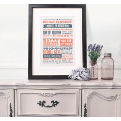 Personalised Song Lyrics Print