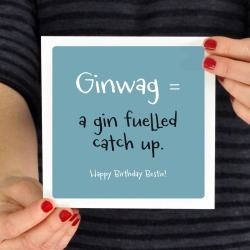 Ginwag: Humorous Gin Definition Card