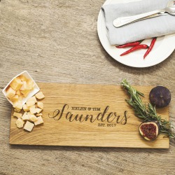 Cheese Lovers Personalised Oak Cheese Serving Board