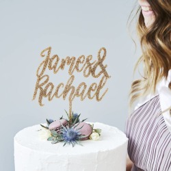 Charming Personalised Couples Wedding Cake Topper
